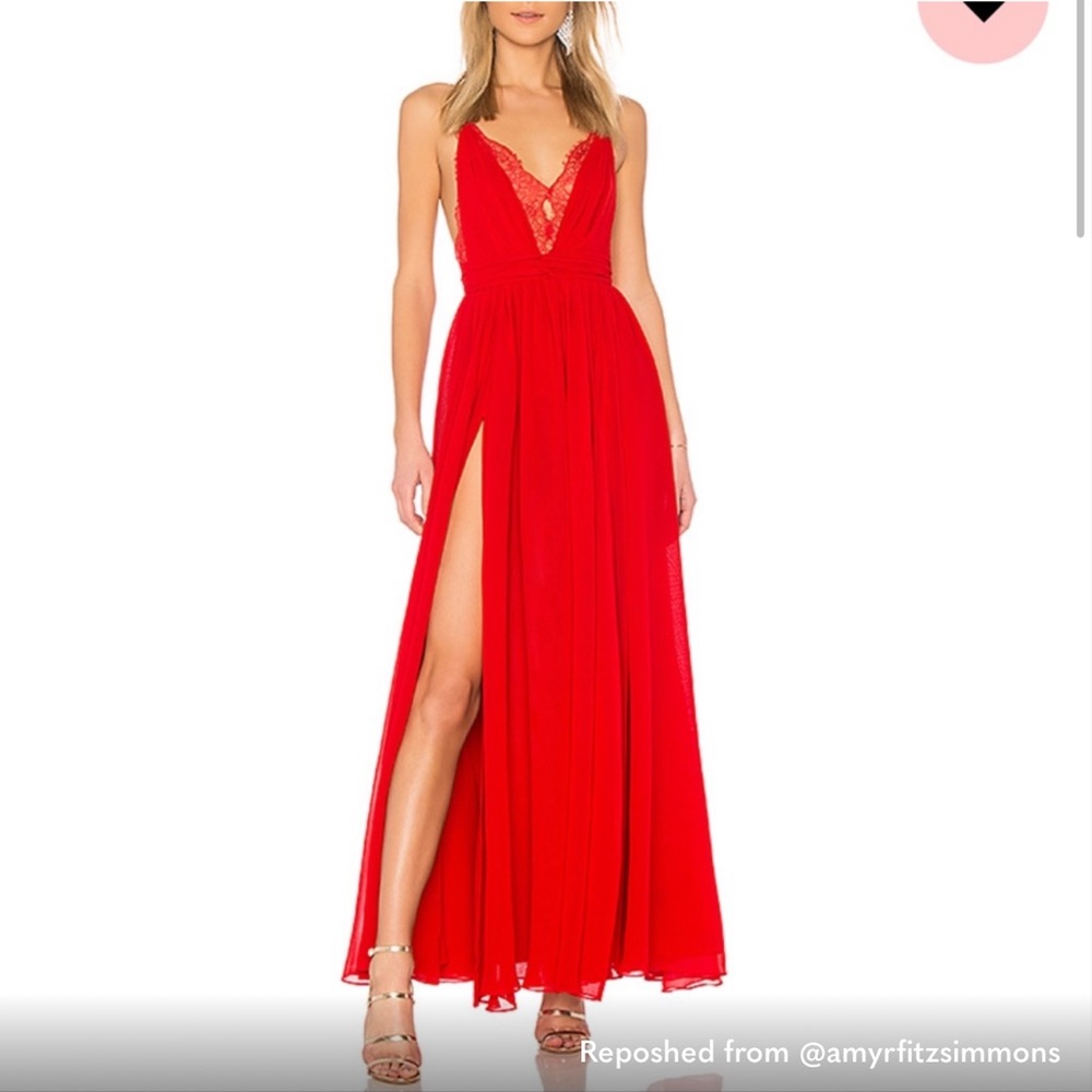 X Revolve Justin gown Michael Costello
